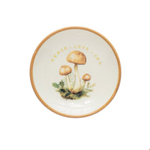 Load image into Gallery viewer, Stoneware Plate with Mushroom &amp; Greeting, 3in
