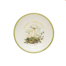 Load image into Gallery viewer, Stoneware Plate with Mushroom &amp; Greeting, 3in
