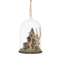 Load image into Gallery viewer, Glass Cloche with Resin Animal Ornament, 5.25in
