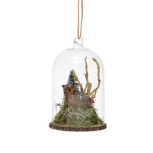 Load image into Gallery viewer, Glass Cloche with Resin Animal Ornament, 5.25in
