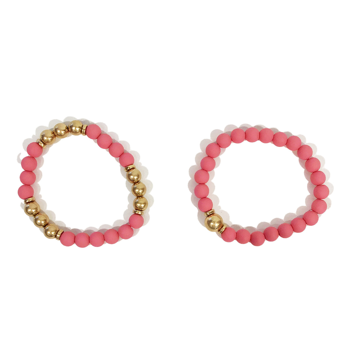 Gina Coated Double Strand Bracelet, Pink