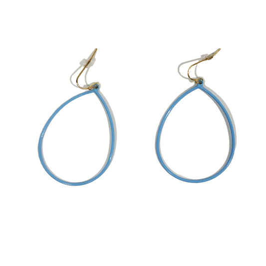 Zoey Rubber Coated Teardrop Earrings, Blue