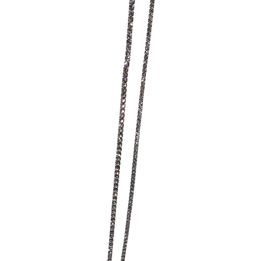 Cadence Slider Lariat Necklace, Charcoal
