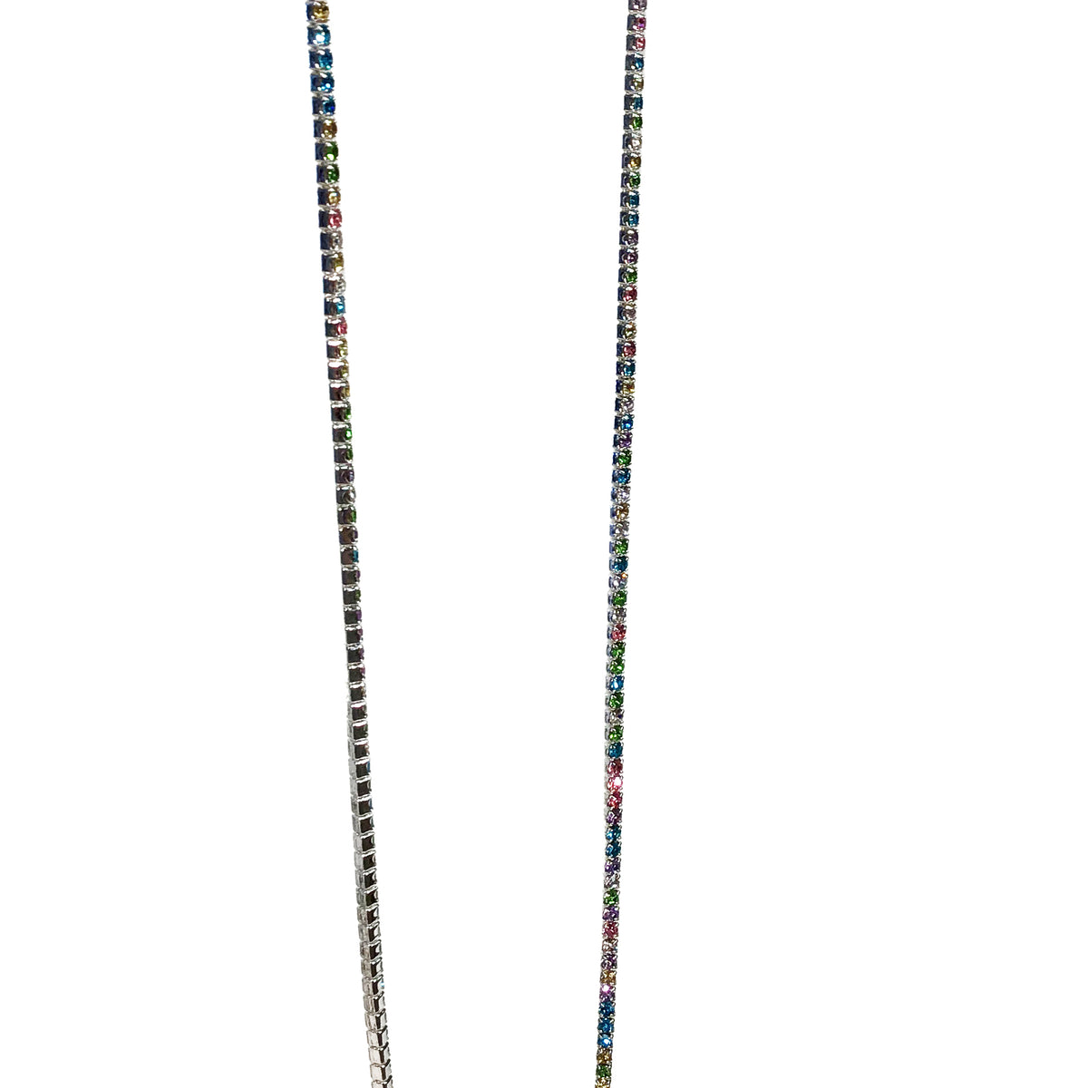 Cadence Slider Lariat Necklace, Light Multi Colour