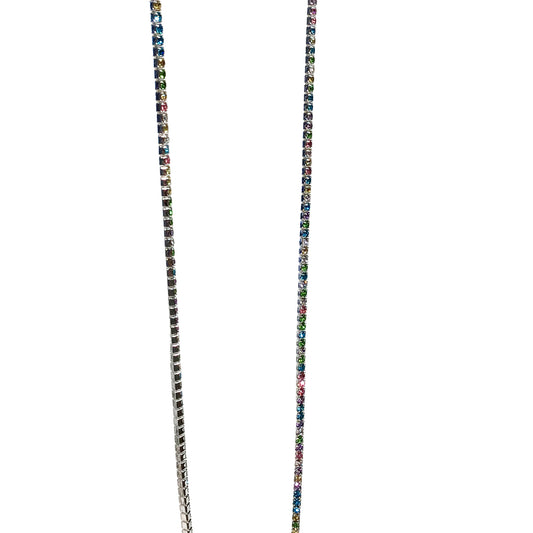 Cadence Slider Lariat Necklace, Light Multi Colour