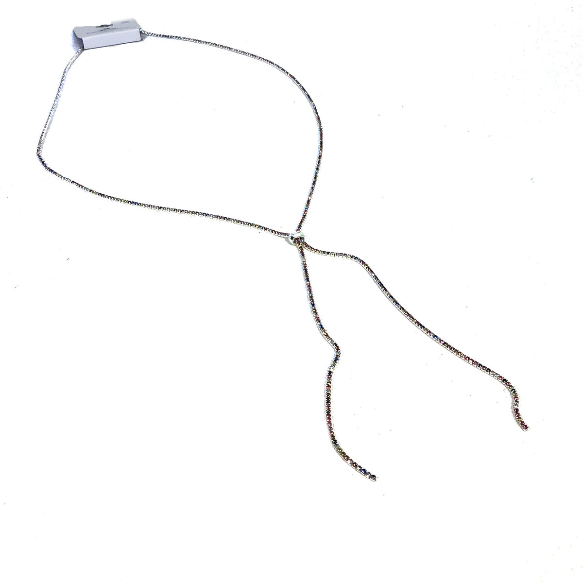 Cadence Slider Lariat Necklace, Light Multi Colour