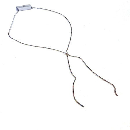 Cadence Slider Lariat Necklace, Light Multi Colour