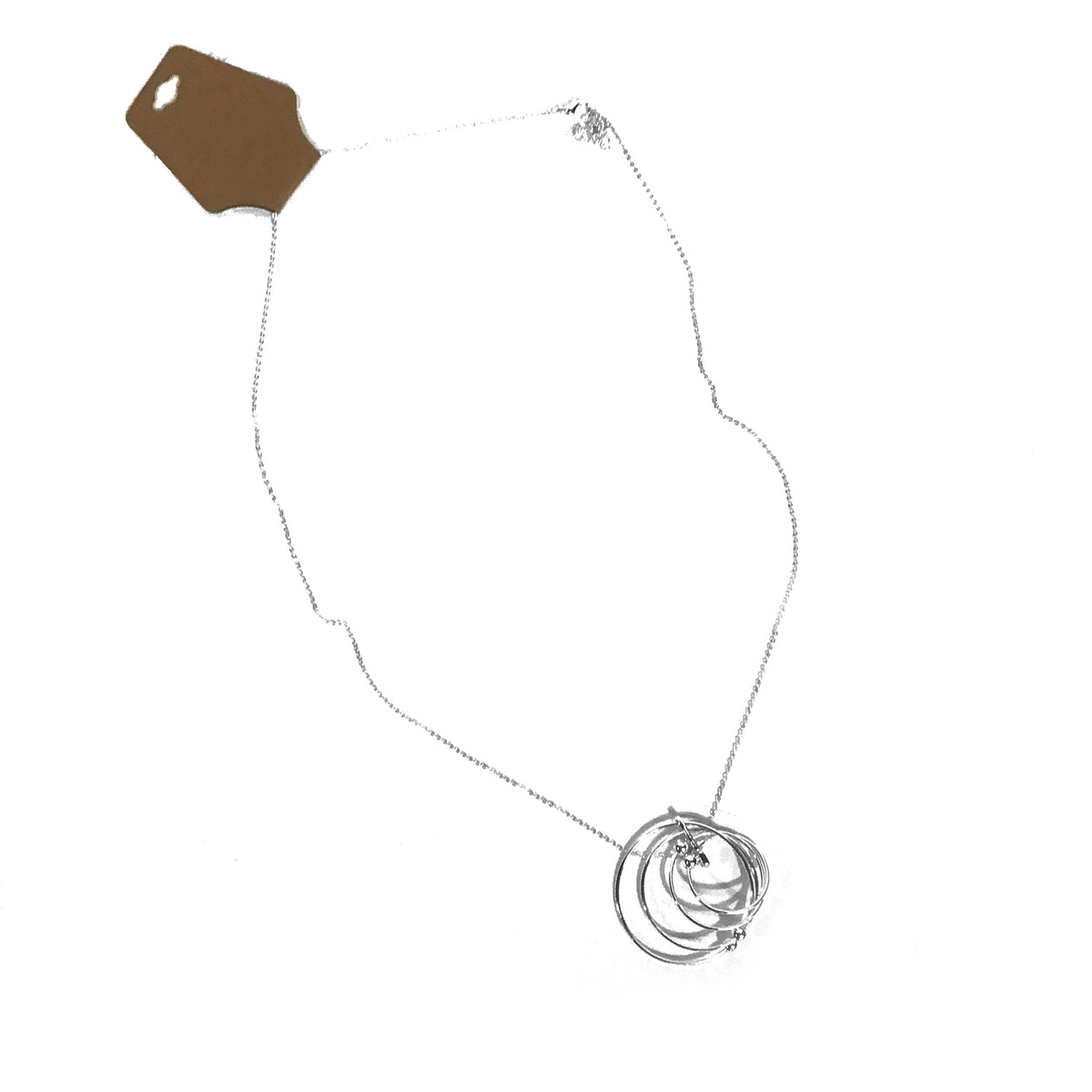 Andie Multi Circle Necklace, Silver