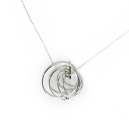 Andie Multi Circle Necklace, Silver