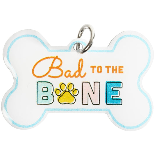 Bad to the Bone Pet Collar Charm