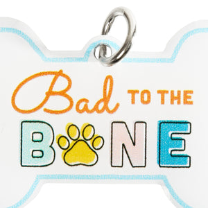 Bad to the Bone Pet Collar Charm