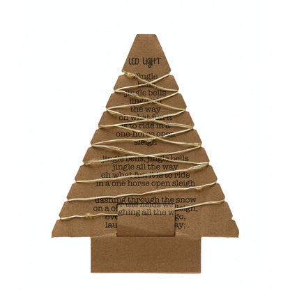 LED String Lights on Paper Tree Card, 82in