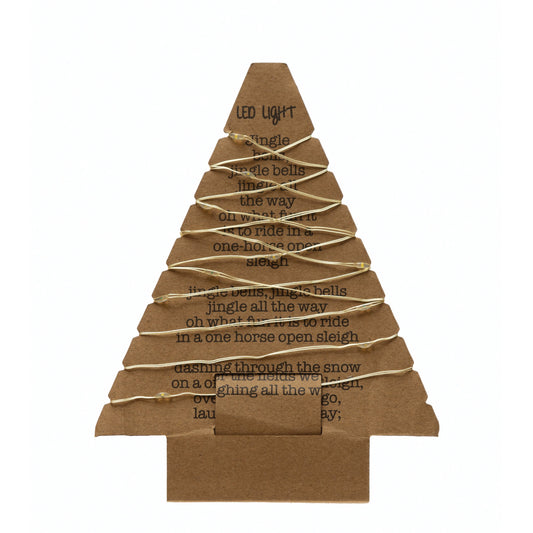 LED String Lights on Paper Tree Card, 82in