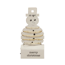 Load image into Gallery viewer, LED String Lights on Paper Snowman Card, 82in
