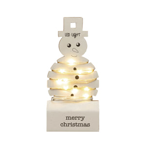 LED String Lights on Paper Snowman Card, 82in