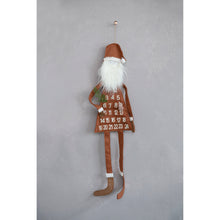 Load image into Gallery viewer, Wool Felt &amp; Fabric Santa Advent Calendar, 39.25in
