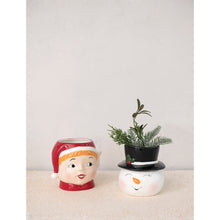 Load image into Gallery viewer, Pot, 4in, Ceramic, Christmas Elf Head
