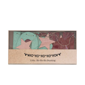 Wood Ho Ho Ho Garland with Glitter, 118in