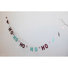 Load image into Gallery viewer, Wood Ho Ho Ho Garland with Glitter, 118in
