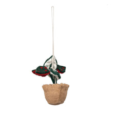 Load image into Gallery viewer, Wool Felt Houseplant Ornament with Embroidery, 4in
