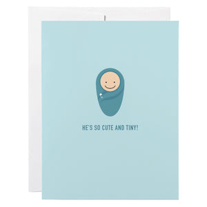 Baby Shower Card, Cute and Tiny Boy