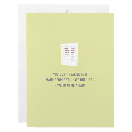 Baby Shower Card, Have to Name a Baby