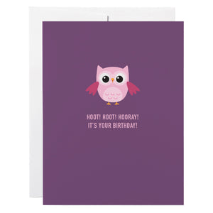 Birthday Card, Hoot Hoot Hooray