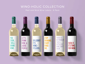 Wino-holic Collection Wine Labels