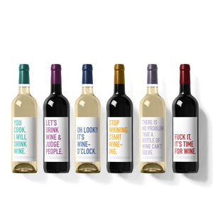 Wino-holic Collection Wine Labels