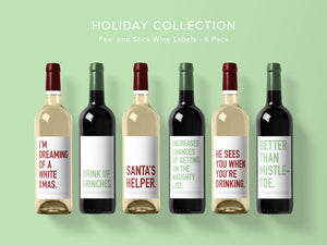 Holiday Collection Wine Labels