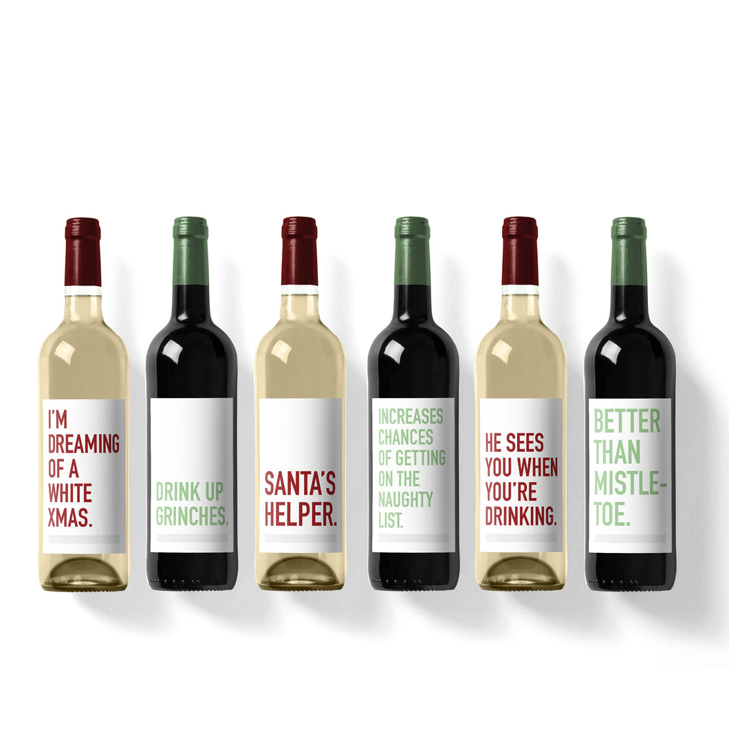 Holiday Collection Wine Labels