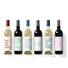 Load image into Gallery viewer, Let&#39;s Stay Home Collection Wine Labels
