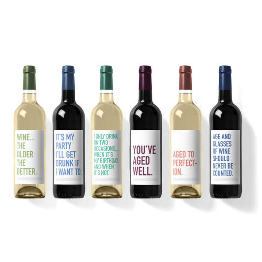 Birthday Collection Wine Labels