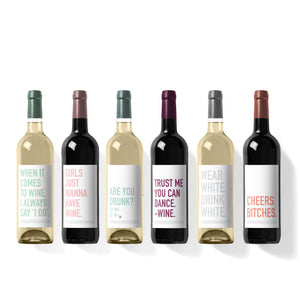 Bachelorette Collection Wine Labels