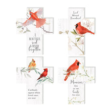 Load image into Gallery viewer, Mini Memorial Cross with Cardinal &amp; Sentiment, 4in

