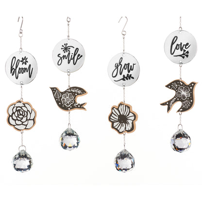 Scandi Garden Suncatcher with Sentiment, 7.5in