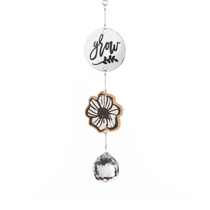 Scandi Garden Suncatcher with Sentiment, 7.5in