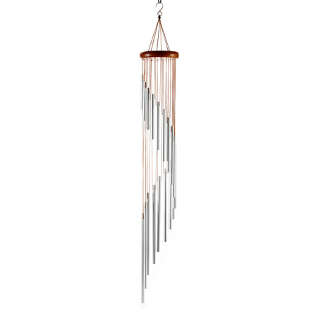 Metal Spiral Wind Chime, Silver, 36.25in