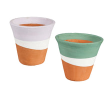 Load image into Gallery viewer, Pot, 6in, Terracotta, Painted Tranquil Colours
