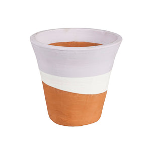 Pot, 6in, Terracotta, Painted Tranquil Colours