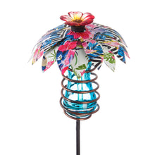 Load image into Gallery viewer, Printed Flower Staked Hummingbird Feeder, 2 Styles
