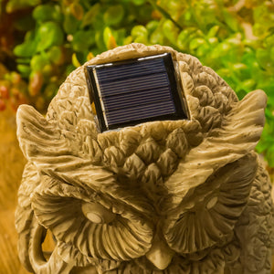 Solar Bug Zapper Garden Statue, Owl, 10in