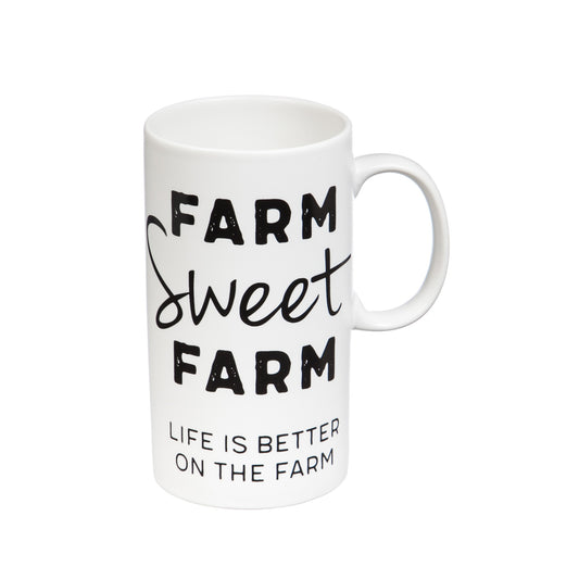Farm Sweet Farm Tall Ceramic Mug, 20oz