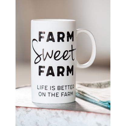 Farm Sweet Farm Tall Ceramic Mug, 20oz