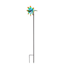 Load image into Gallery viewer, Blue Dragonfly Wind Spinner Stake, 48in
