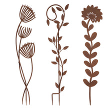 Load image into Gallery viewer, Rust Coloured Wildflower Garden Stake, 36in
