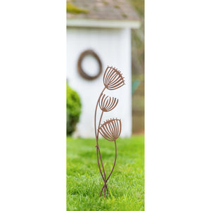 Rust Coloured Wildflower Garden Stake, 36in