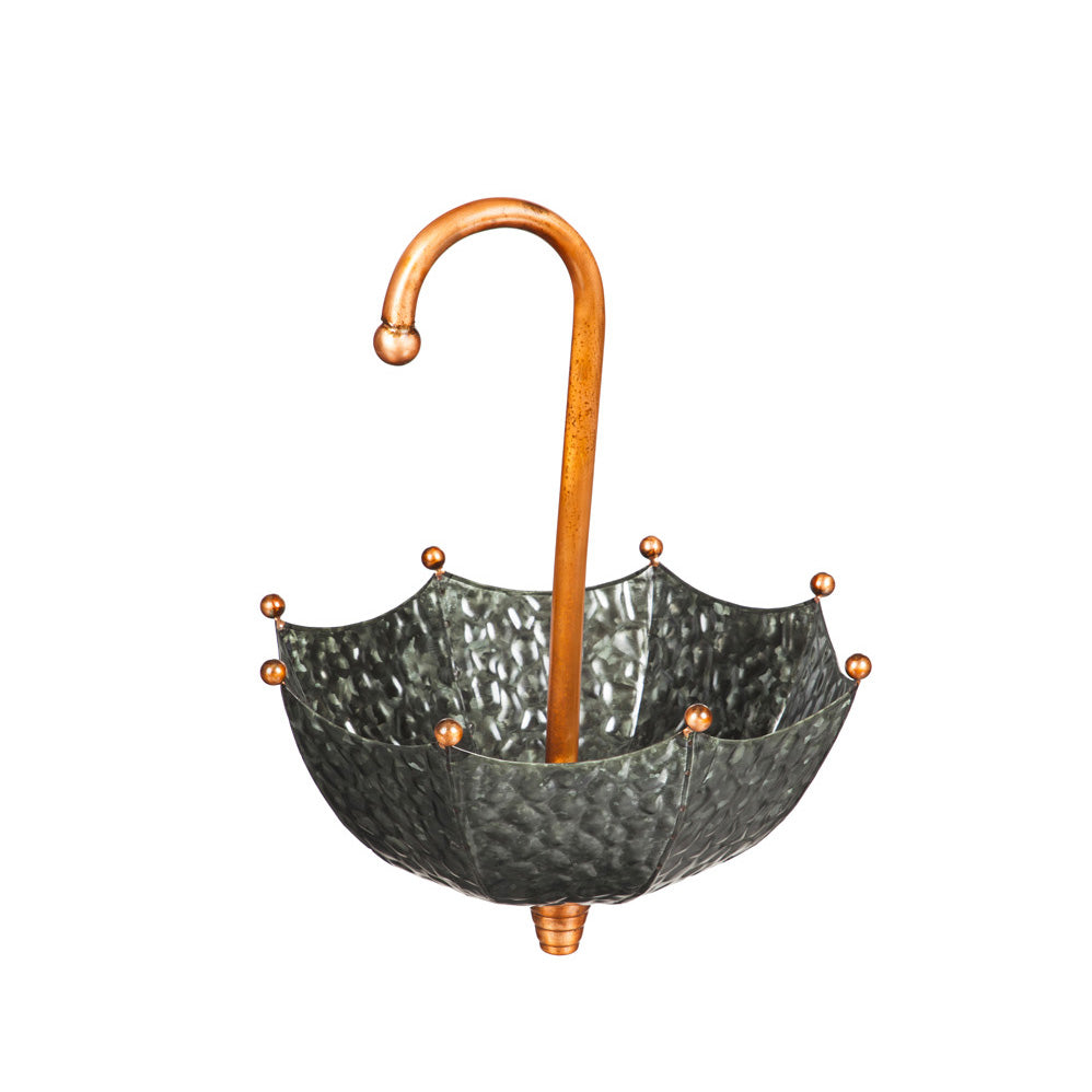Planter, 12in, Metal, Hanging Umbrella