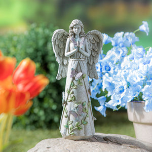 Polyresin Butterfly Angel Statue, 12in