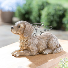 Load image into Gallery viewer, Dog with Metal Wings Garden Statue, 12.25in
